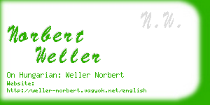 norbert weller business card